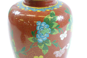 Early 20th Century Chinese Cloisonne Vase w/ top