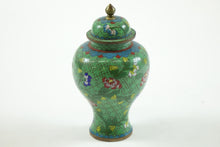 Load image into Gallery viewer, Early 20th Century Chinese Cloisonne Vase w/ top
