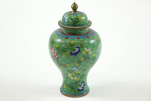 Early 20th Century Chinese Cloisonne Vase w/ top