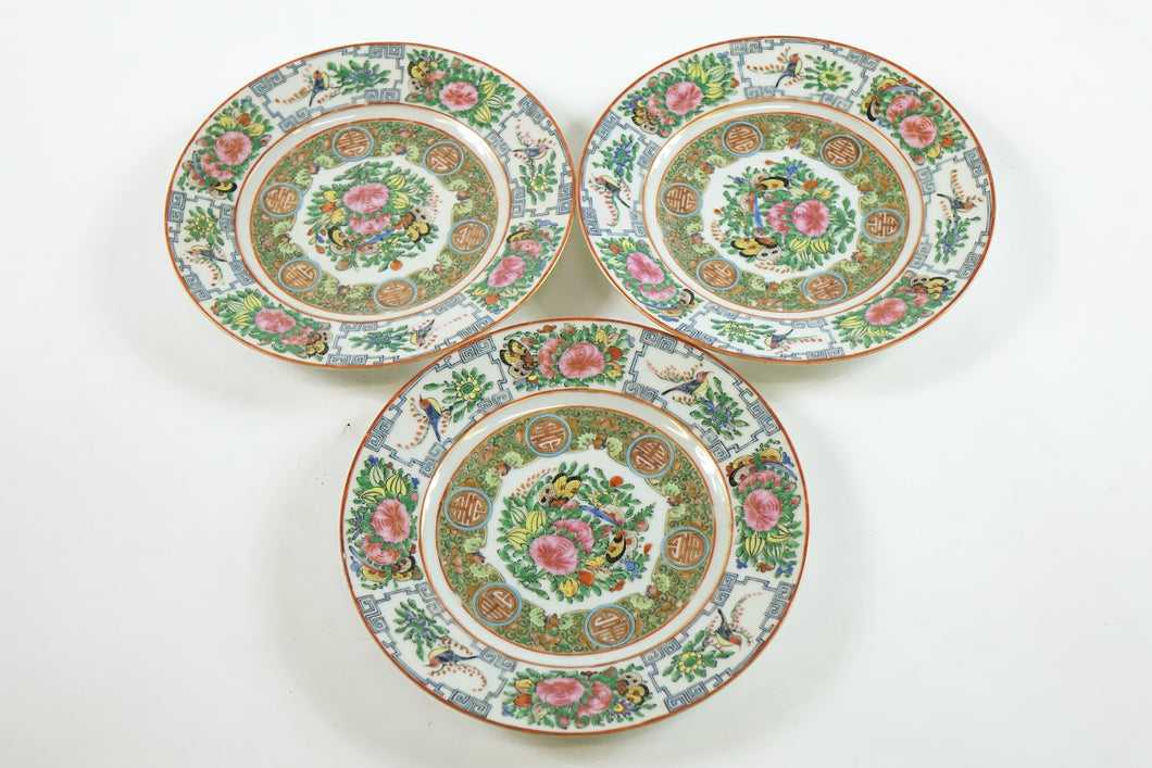 Early 20th Century Chinese Porcelain Plates - Set of 3