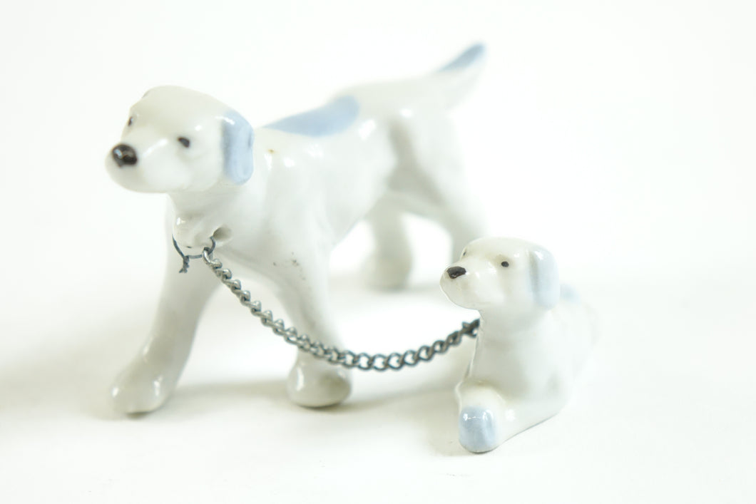 Pair of Porcelain European Dogs Figurines