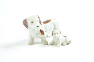 Pair of Porcelain European Dogs Figurines