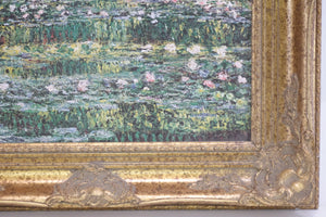Claude Monet's Water Lilies & Japanese Bridge, Print of original Oil on Canvas