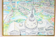 Load image into Gallery viewer, Washington D.C. View of the World, Print of original Watercolor &amp; Pen
