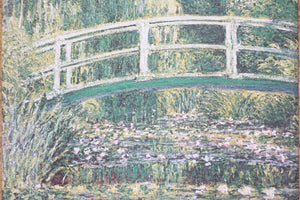 Claude Monet's Water Lilies & Japanese Bridge, Print of original Oil on Canvas