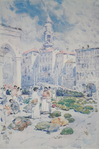 Rialto Market, Print of original Watercolor, Signed
