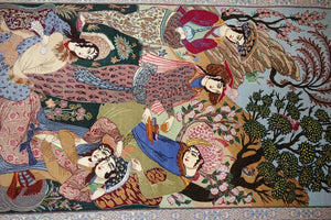 Very fine Persian Isfahan Silk & Wool - 7.7'  5'