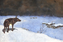 Load image into Gallery viewer, 19th Century, The Wolf, Original Pastel on Felt
