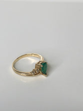 Load image into Gallery viewer, 14 Karat Yellow Gold Emerald Diamond Ring
