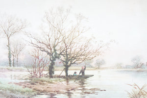 On the Lake, Screen Print of original Watercolor