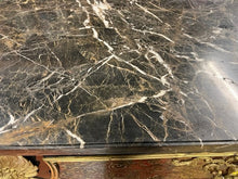 Load image into Gallery viewer, Louis XV, French Bronze Wood Marble Drawer Table
