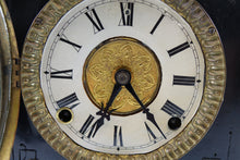 Load image into Gallery viewer, Antique Mantel Clock with Marble &amp; Bronze
