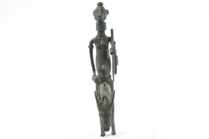 Antique Bronze African Warrior Sculpture
