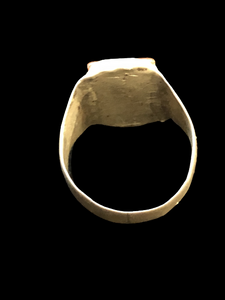 Wide Rectangular Rounded Kufi Ring Size 8.75