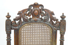 Load image into Gallery viewer, Pair Of Vintage Chairs With Elaborate Woodwork (17.5" x 17.5" x 43")