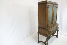 Load image into Gallery viewer, Beautiful Hand-Painted Cabinet With Elaborate Woodwork(18" x 40" x 66")