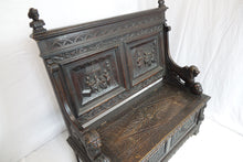 Load image into Gallery viewer, Antique Gothic Bench (49" x 24" x 53")