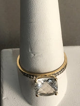 Load image into Gallery viewer, 10 Karat Gold Ring with White Stone  Size,  9
