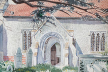 Load image into Gallery viewer, The Church Watercolor Old European School
