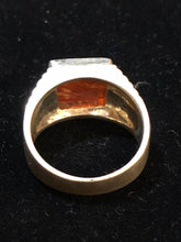 Load image into Gallery viewer, Rectangular Marked Kufi Ring Size 10.75
