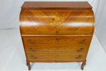Load image into Gallery viewer, Beautiful Top Down Italian Desk With Inlay (38.5" x 18.5" x 35")