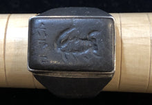 Load image into Gallery viewer, Black Scorpion Engraved Kufi Ring Size 10

