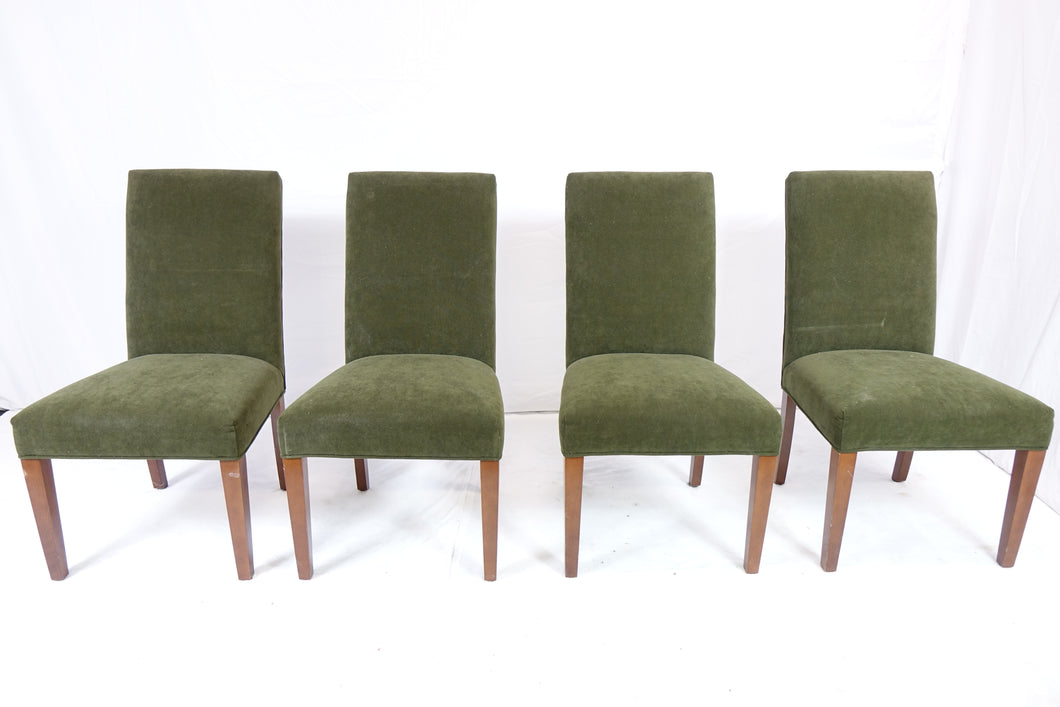 8 Upholstered Green Chairs(22