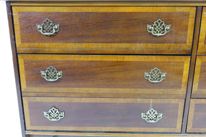 8 Drawers Dresser With Inlay And Brass Handles(66" x 21" x 30.75")