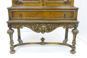 Beautiful Hand-Painted Cabinet With Elaborate Woodwork(18" x 40" x 66")
