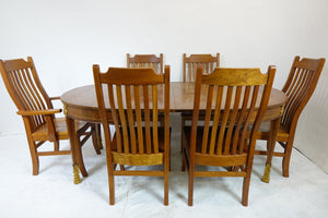 Exquisite Cherry Dining-Room Set With 6 Chairs (55.25" x 47.5" x 29.5")