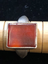 Load image into Gallery viewer, Simple Large Orange Rectangular Kufi Ring Size 11
