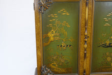 Load image into Gallery viewer, Beautiful Hand-Painted Cabinet With Elaborate Woodwork(18" x 40" x 66")