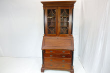 Load image into Gallery viewer, Secretariat desk with hutch cabinets (38" x 20.5" x 85.5")