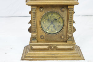Antique Small Wood Clock (16" x 8" x 31")