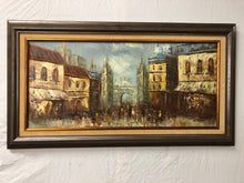 Load image into Gallery viewer, European City Oil on the Canvas Signed at the Bottom
