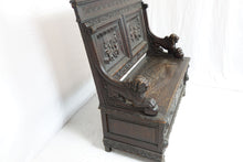 Load image into Gallery viewer, Antique Gothic Bench (49" x 24" x 53")
