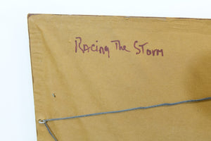 Racing the Storm Watercolor Painting 1970 Signed on the Bottom