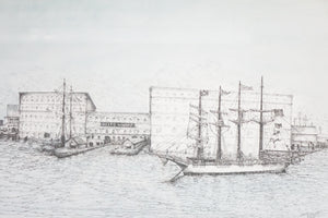 Belt's Warf, Print of original Ink on Paper, Signed