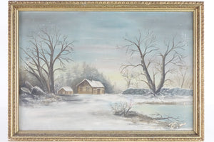 Landscape, 19th Century Original Oil on Canvas - AS IS