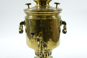 Antique Brass Russian Samovar 19th Century with Stamps