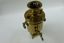 Load image into Gallery viewer, Antique Brass Russian Samovar 19th Century with Stamps
