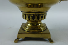 Load image into Gallery viewer, Antique Brass Russian Samovar 19th Century with Stamps
