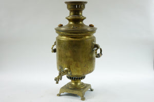 Antique Brass Russian Samovar 19th Century with Stamps