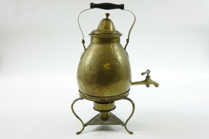 Antique Brass Tea Warmer - Complete Set