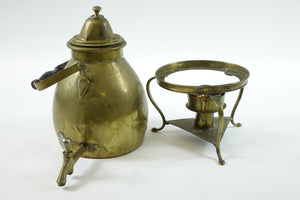 Antique Brass Tea Warmer - Complete Set