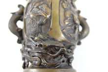 Load image into Gallery viewer, Antique Bronze Chinese Vase with Handles
