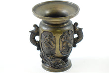 Load image into Gallery viewer, Antique Bronze Chinese Vase with Handles
