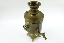 Load image into Gallery viewer, Antique Brass Russian Samovar 19th Century with Stamps
