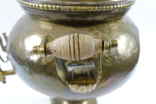 Load image into Gallery viewer, Antique Brass Russian Samovar 19th Century with Stamps
