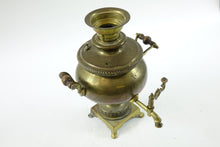 Load image into Gallery viewer, Antique Brass Russian Samovar 19th Century with Stamps (missing top handle)
